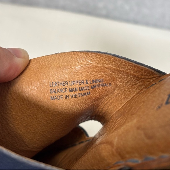 Born Crato High Heel Platform Slide Sandals-Blue Leather-Women Size 9 - Picture 9 of 11